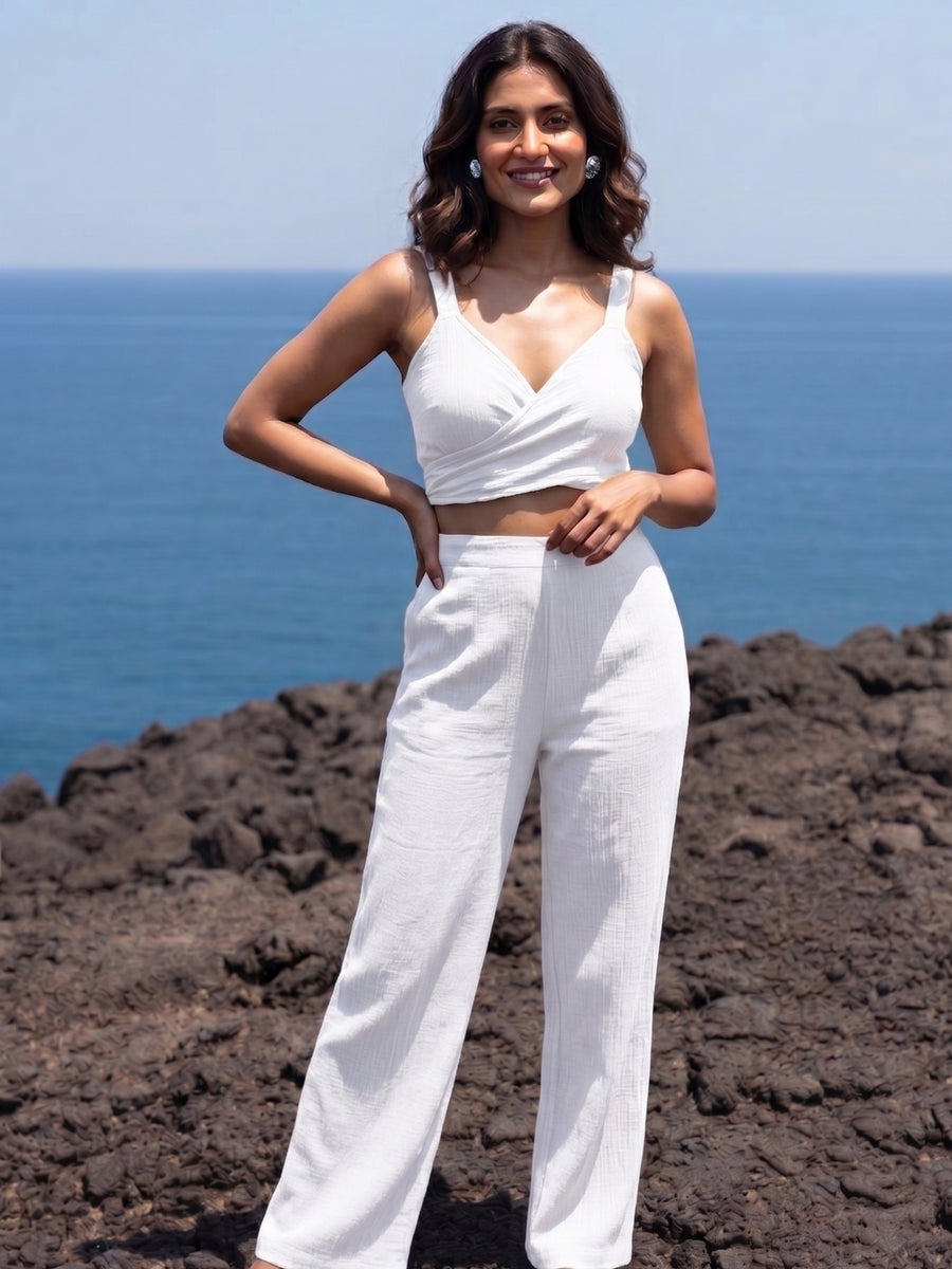 White Wrap Co-ord Set (Copy)