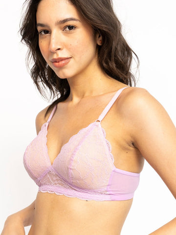 Lavender Self Design Full Coverage All Day Comfort Everyday Bralette Bar - AOBABras Lavender Self Design Full Coverage All Day Comfort Everyday Bralette Bar - AOBABras