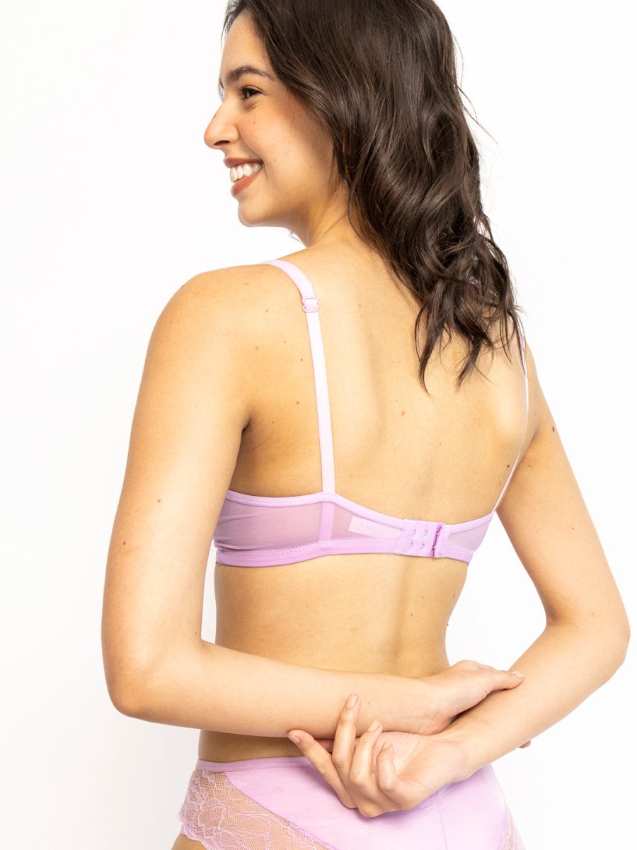 Lavender Self Design Full Coverage All Day Comfort Everyday Bralette Bar - AOBABras Lavender Self Design Full Coverage All Day Comfort Everyday Bralette Bar - AOBABras