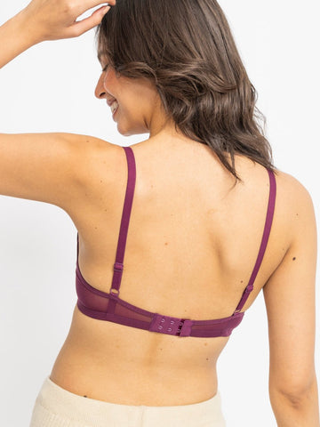 Purple Floral Lace Underwired Bra - AOBABras Purple Floral Lace Underwired Bra - AOBABras