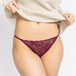 Women Purple Lace Thong Brief
