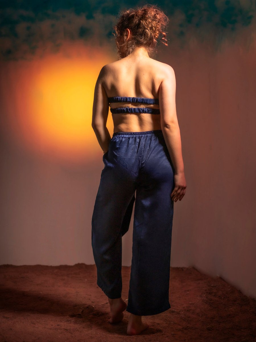 Women Blue solid Beachwear Co - ord Set - AOBABEACHWEAR Women Blue solid Beachwear Co - ord Set - AOBABEACHWEAR