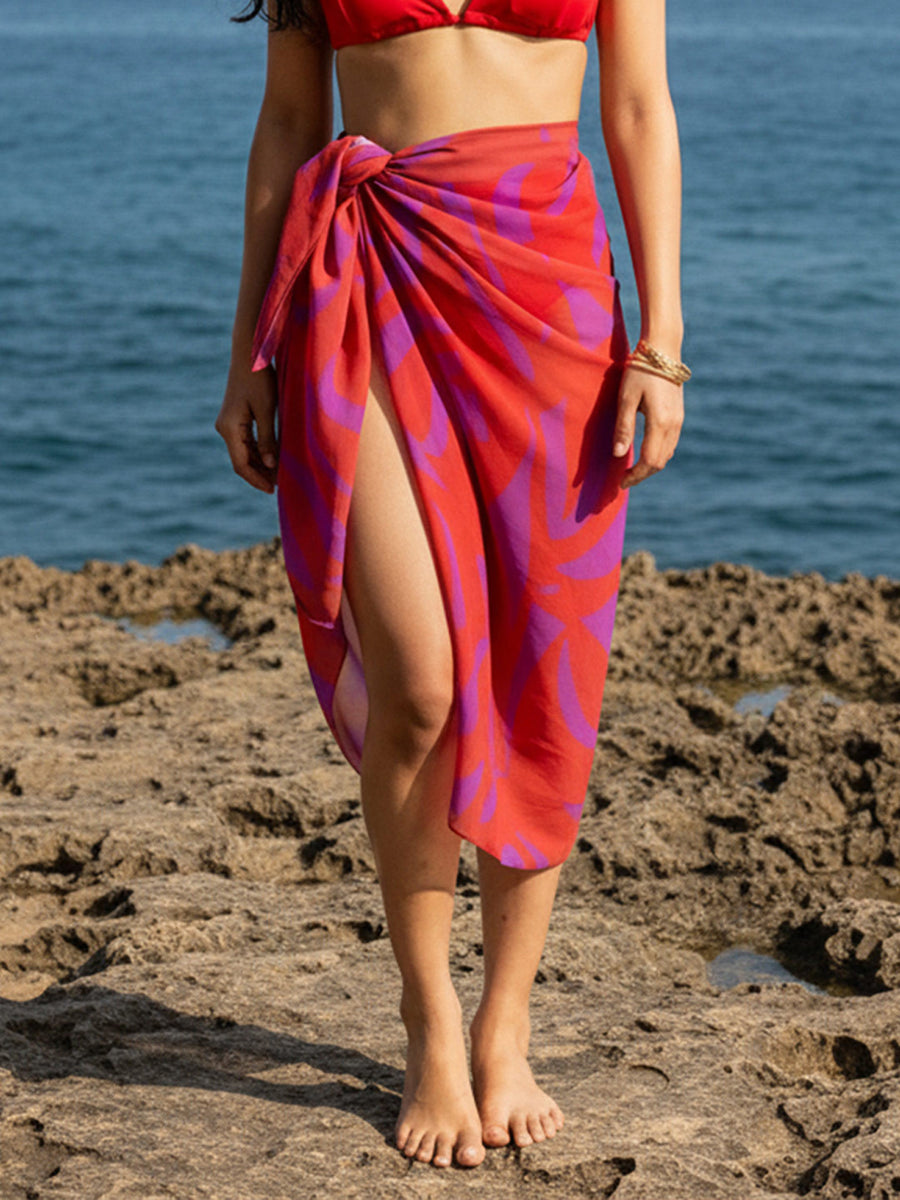 Red Printed Sarong – AIBW-85V