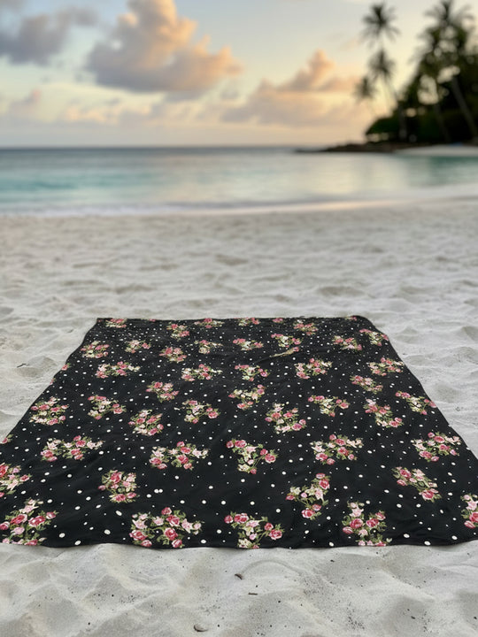 Midnight Blossom Sarong