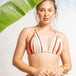 Women Swimwear Orange Printed Bikini Set