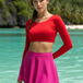Women Swimwear Hues Skirt Swim Set
