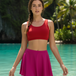 Fiery Skirt Swim Set