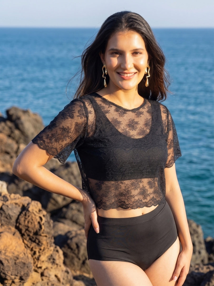 Black Lace Bikini Set – AISW-218A