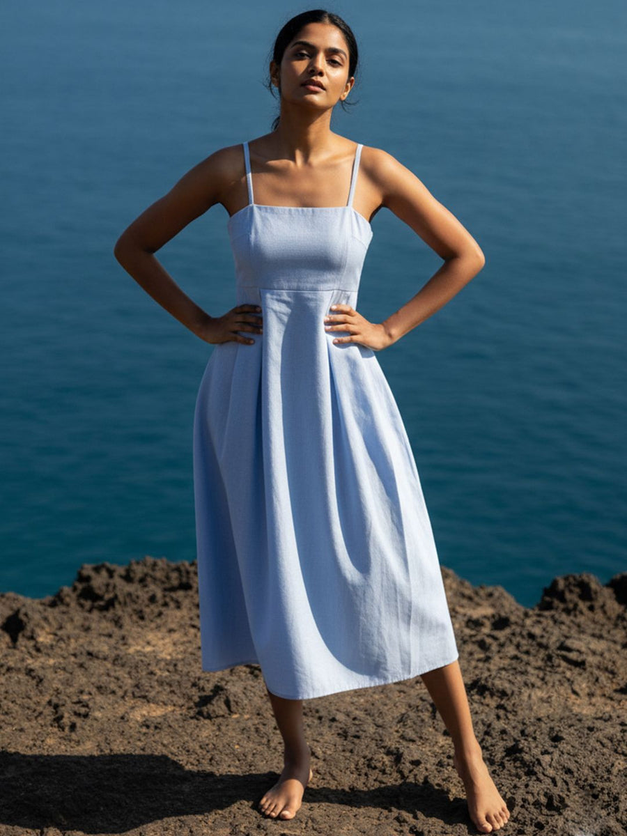 Blue Solid Dress – AIWW-283C