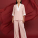 Peach Linen Trouser Co-ord Set