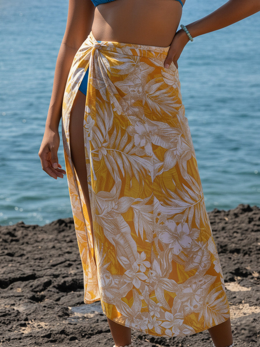 Yellow Printed Beach Skirt – AIBW-80G