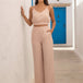 Pink Linen Trouser Co-ord Set