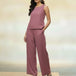 Mauve Linen Trouser Co-ord Set
