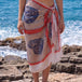 White Seashell Print Sarong