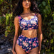Women Swimwear Roses Bikini Set