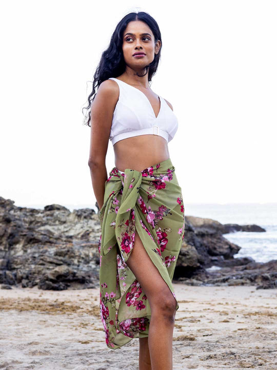 Lettuce Coral Sarong
