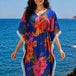Blue Floral Print Beach Dress