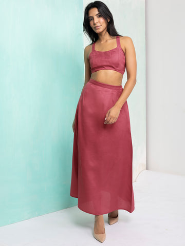 Mauve Muse Tie-Up Co-Ord Set