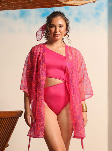 Barbie Pink Monokini Robe Set