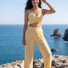 Butter Yellow Gingham Top & Pants Co-ord Set
