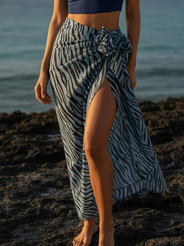 Electric Zebra Georgette Sarong