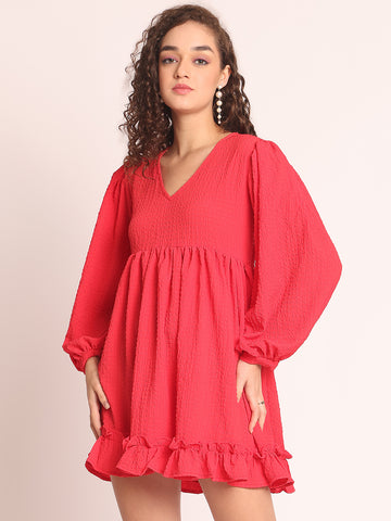 Ruby Ruffle Dress