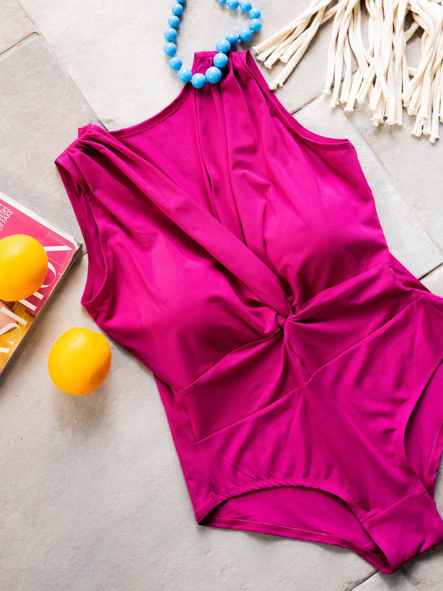 Fuchsia Flair Monokini - AOBASWIMWEAR