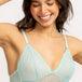 Turquoise Blue Self Design Full Coverage All Day Comfort Everyday Bralette Bar