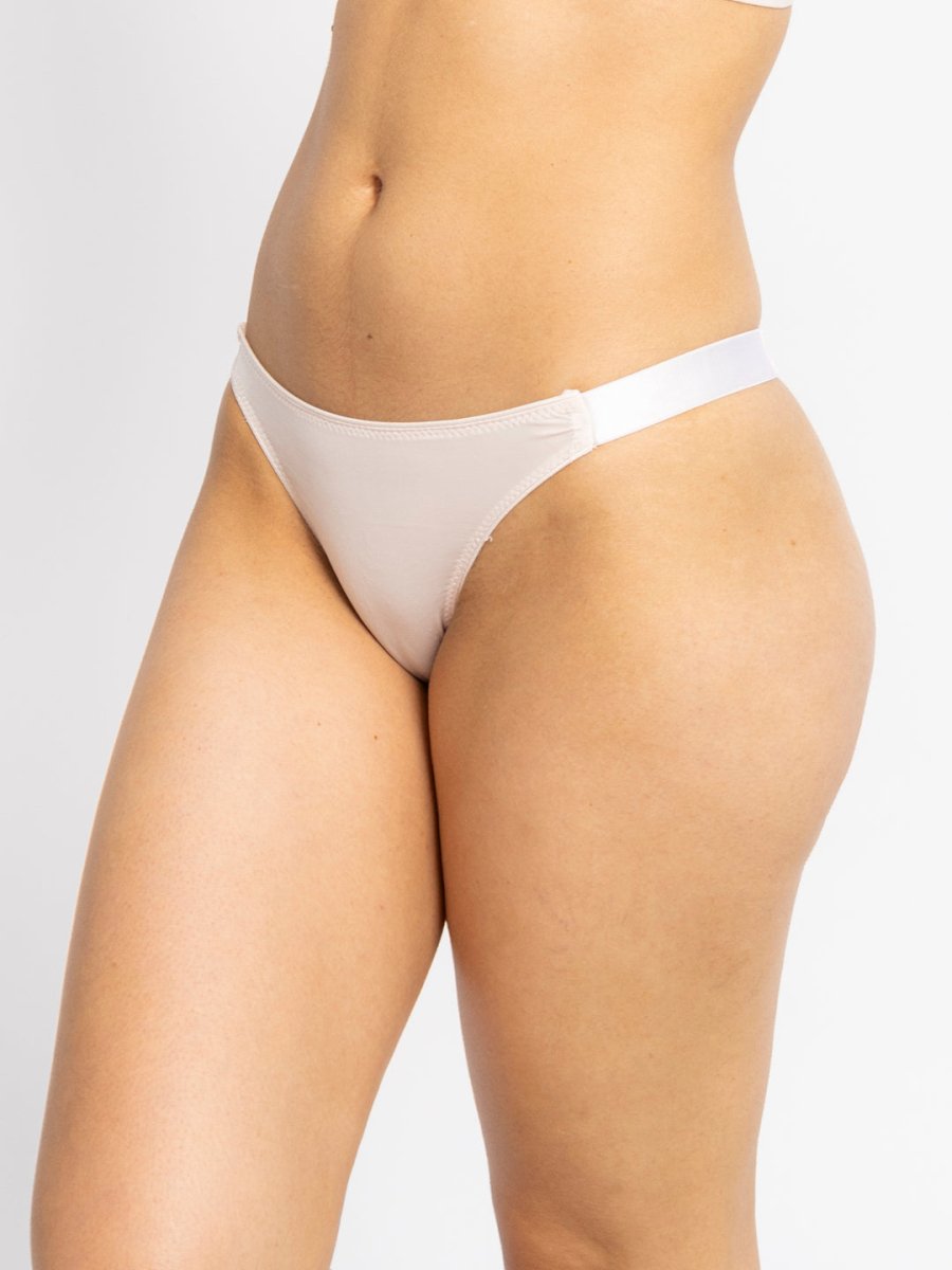 Nude Solid Low - Rise Thongs Brief - AOBAApparel & Accessories