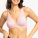 Pink Hound tooth bralette bra
