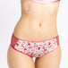 Women White Printed Bikini Brief