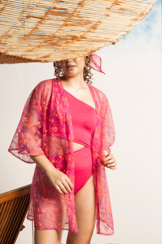 Barbie Pink Monokini Robe Set