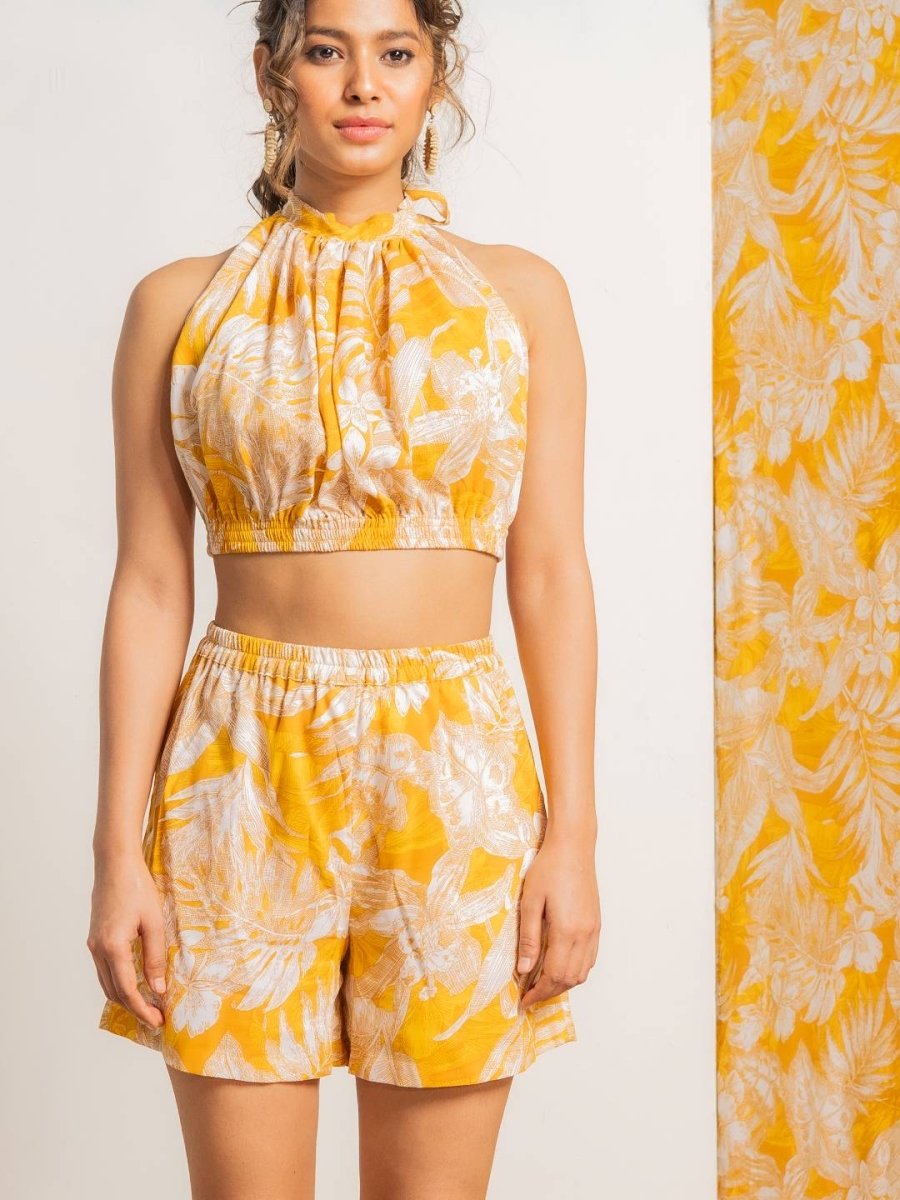 Hibiscus Sour Short Beachwear Co - ord Set - AOBABEACHWEAR