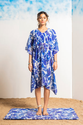 The Azure Lagoon 2-Piece Bodysuit & Kaftan Set