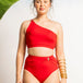 Scarlet One-Shoulder Bikini Set