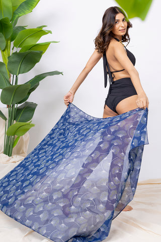 Tropical Palm & Black 3-Piece Swim Set