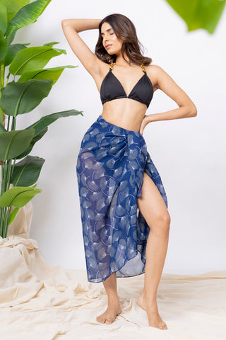 Tropical Palm & Black 3-Piece Swim Set