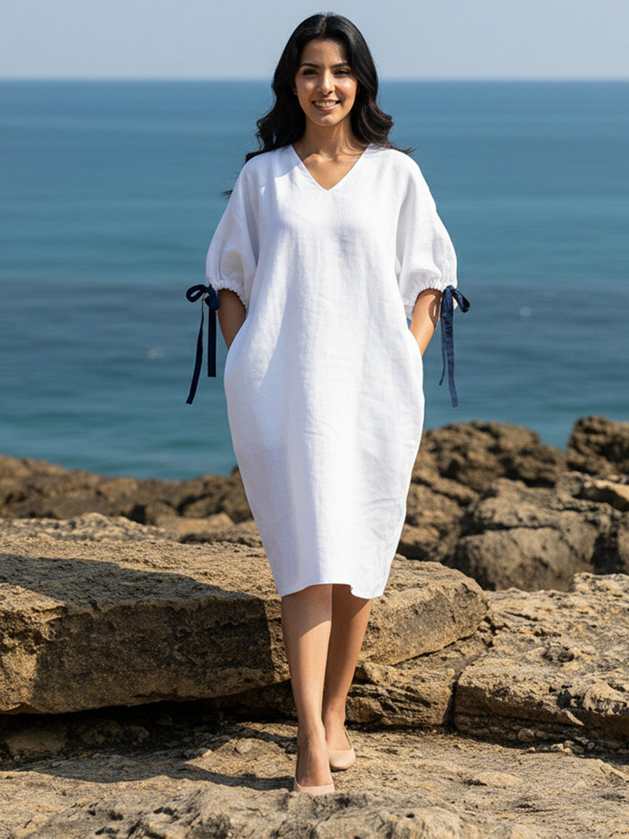 White Solid Dress – AIWW-293A