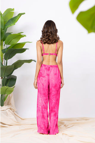 Pink Tie-Dye Beachwear Co-ord Set