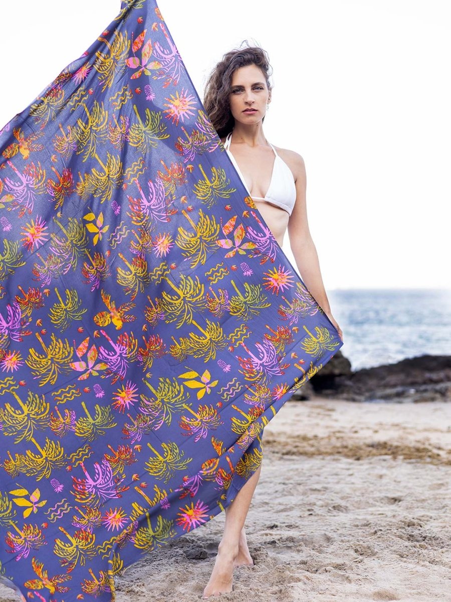 Tropical sunset sarong - AOBABeachwear