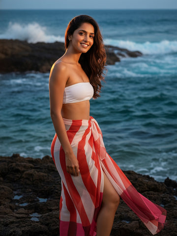 Sunset Breeze Striped Sarong