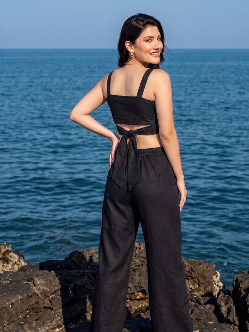 Black Wrap Co-ord Set