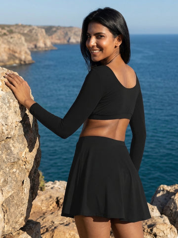 Midnight Skirt Swim Set