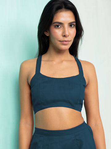 Emerald Tide Skirt & Crop Top Co-Ord Set