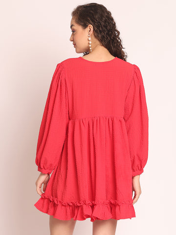 Ruby Ruffle Dress
