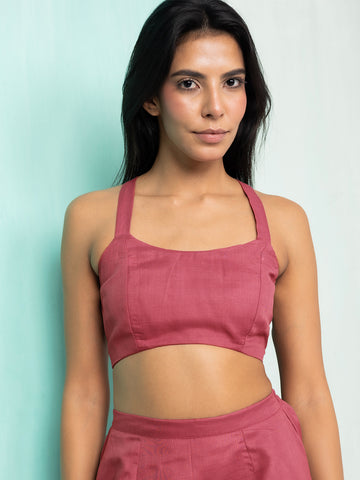 Mauve Muse Tie-Up Co-Ord Set