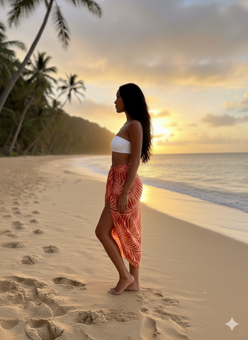 Sienna Palms Tropical Rayon Sarong