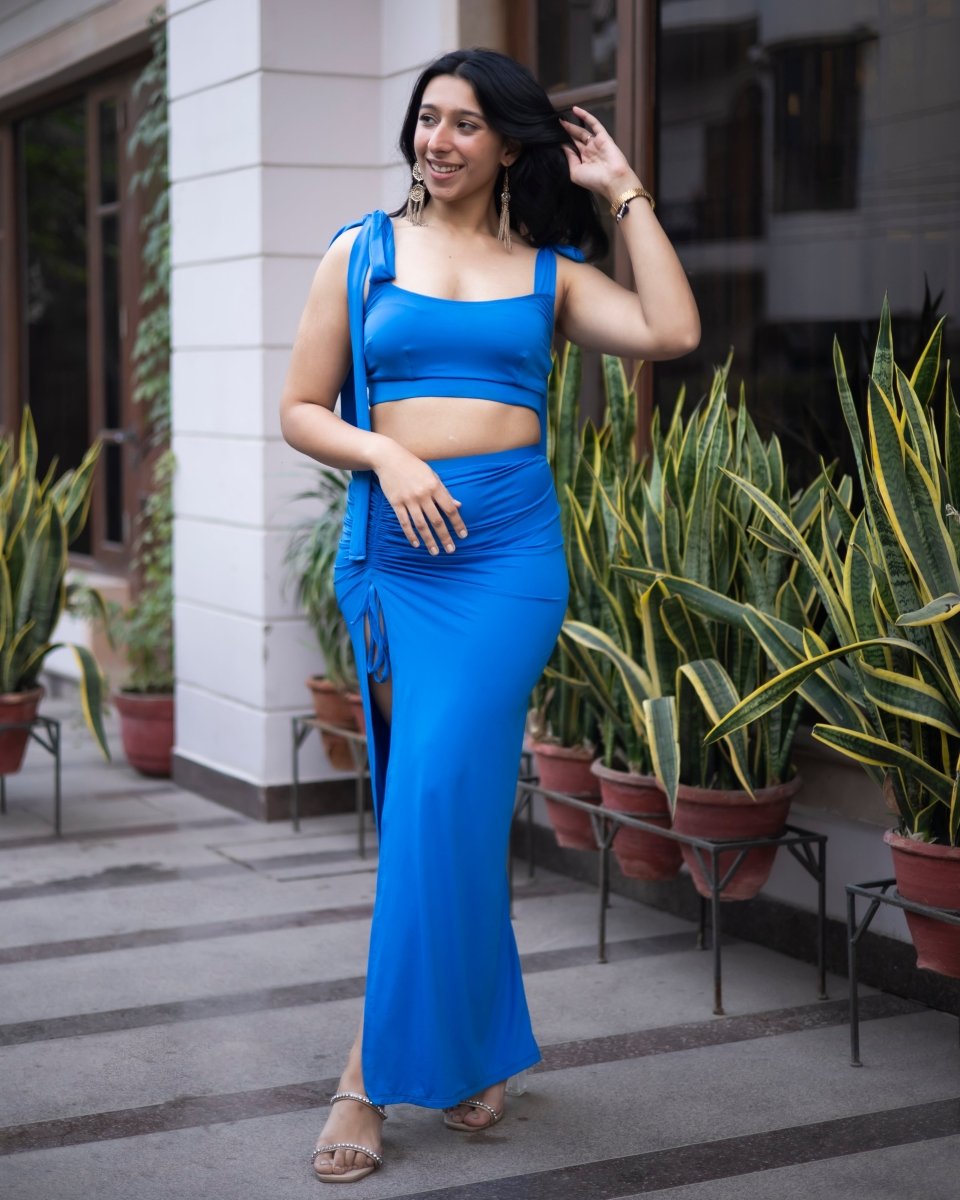 Arambol Blue Beachwear Skirt Set - AOBAcord set