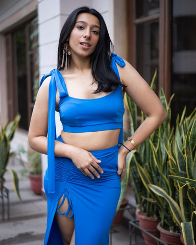 Arambol Blue Beachwear Skirt Set - AOBAcord set