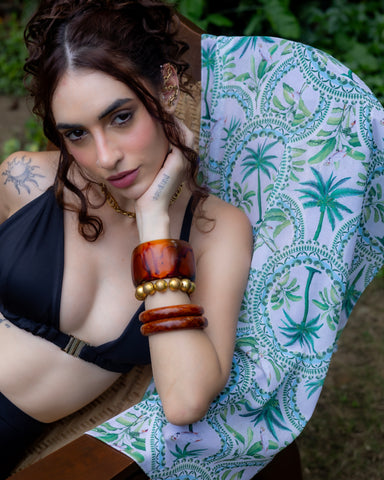 Tropical Palm Georgette Sarong